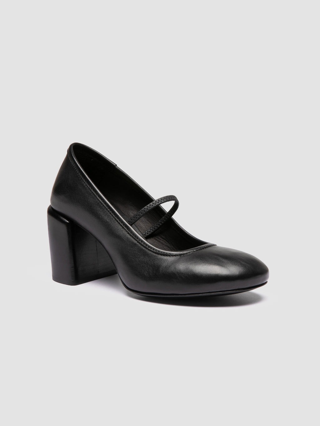 FELICIA 007 - Ballerine in Pelle Nera - image 3,side view