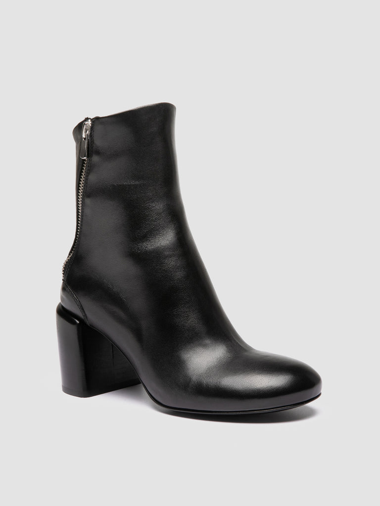 FELICIA 010 - Stivali con Zip in Pelle Nera