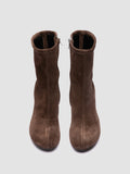 FELICIA 011 - Stivali con Zip in Pelle Scamosciata Marrone