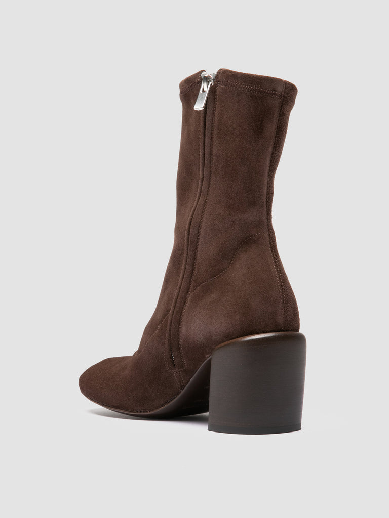 FELICIA 011 - Stivali con Zip in Pelle Scamosciata Marrone