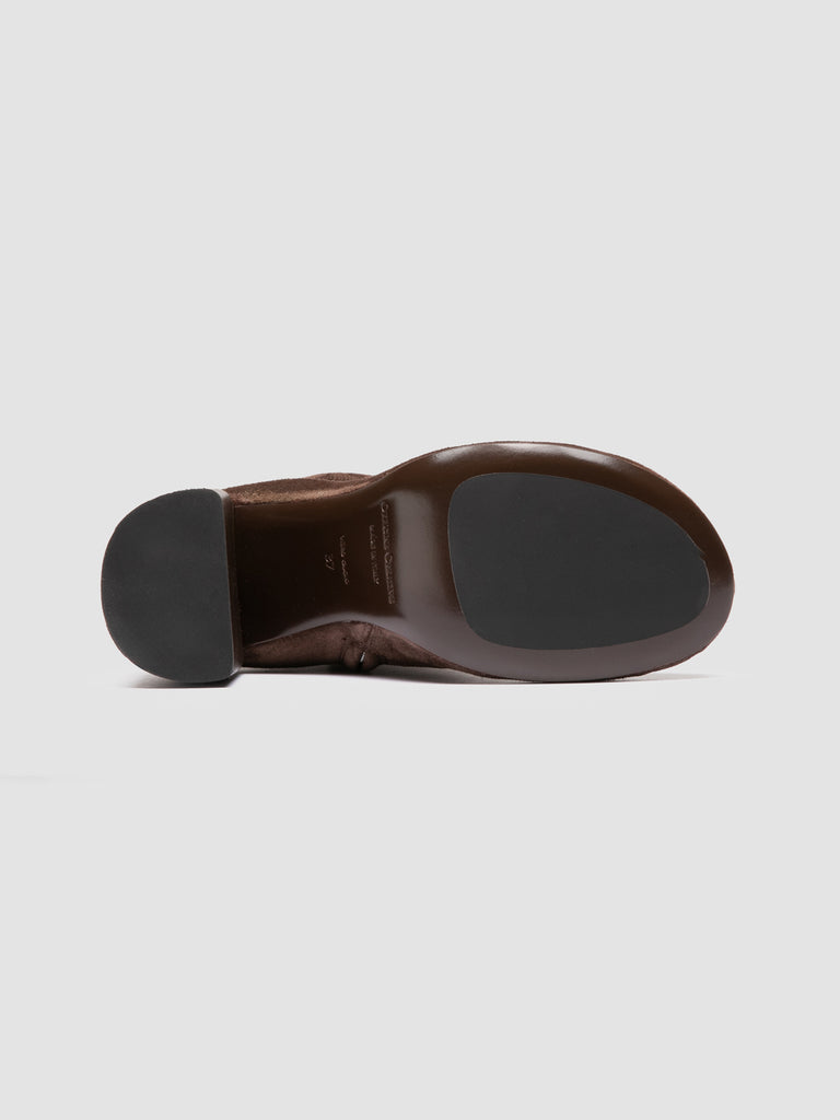 FELICIA 011 - Stivali con Zip in Pelle Scamosciata Marrone