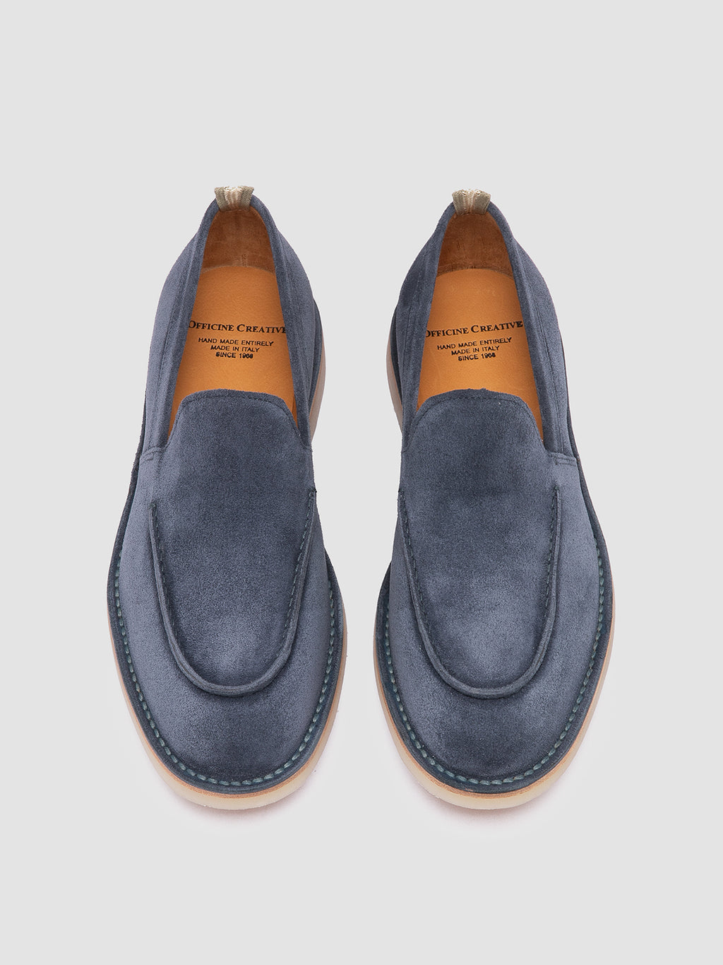 FLEXUS 001 -  Blue Suede Penny Loafers