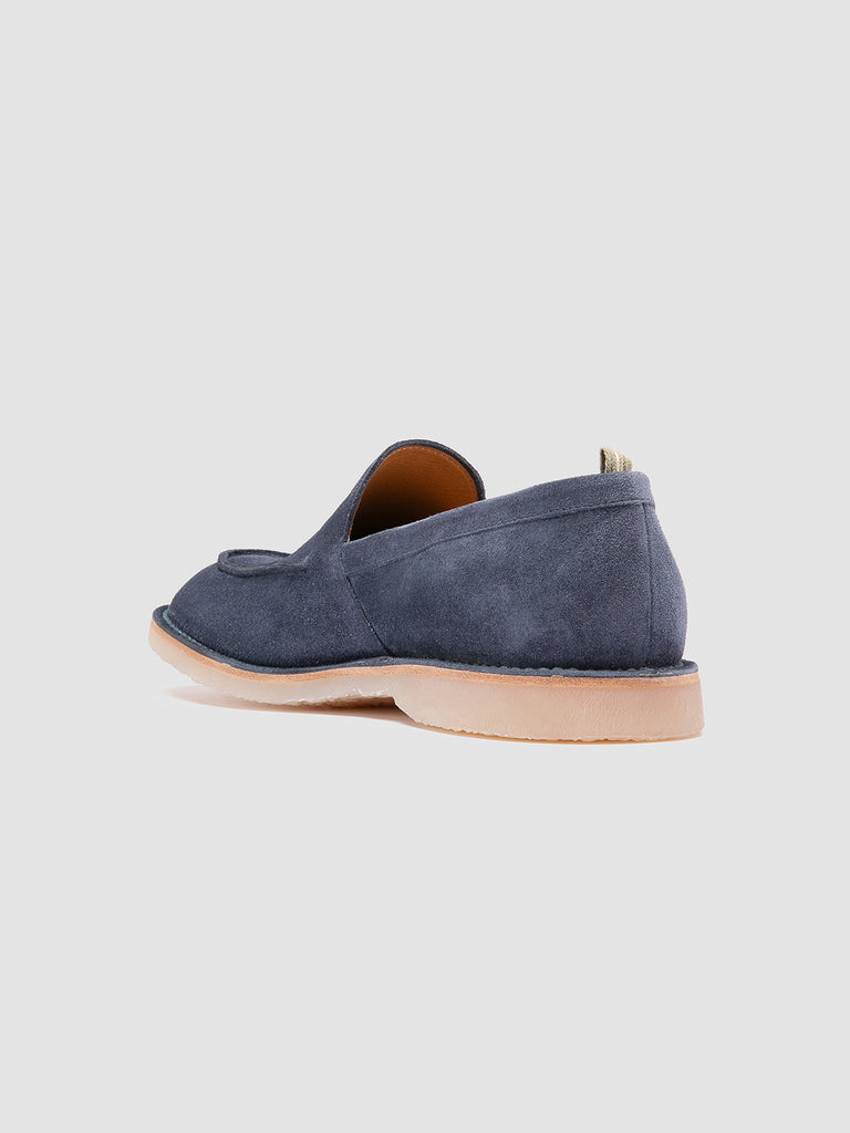 FLEXUS 001 -  Blue Suede Penny Loafers