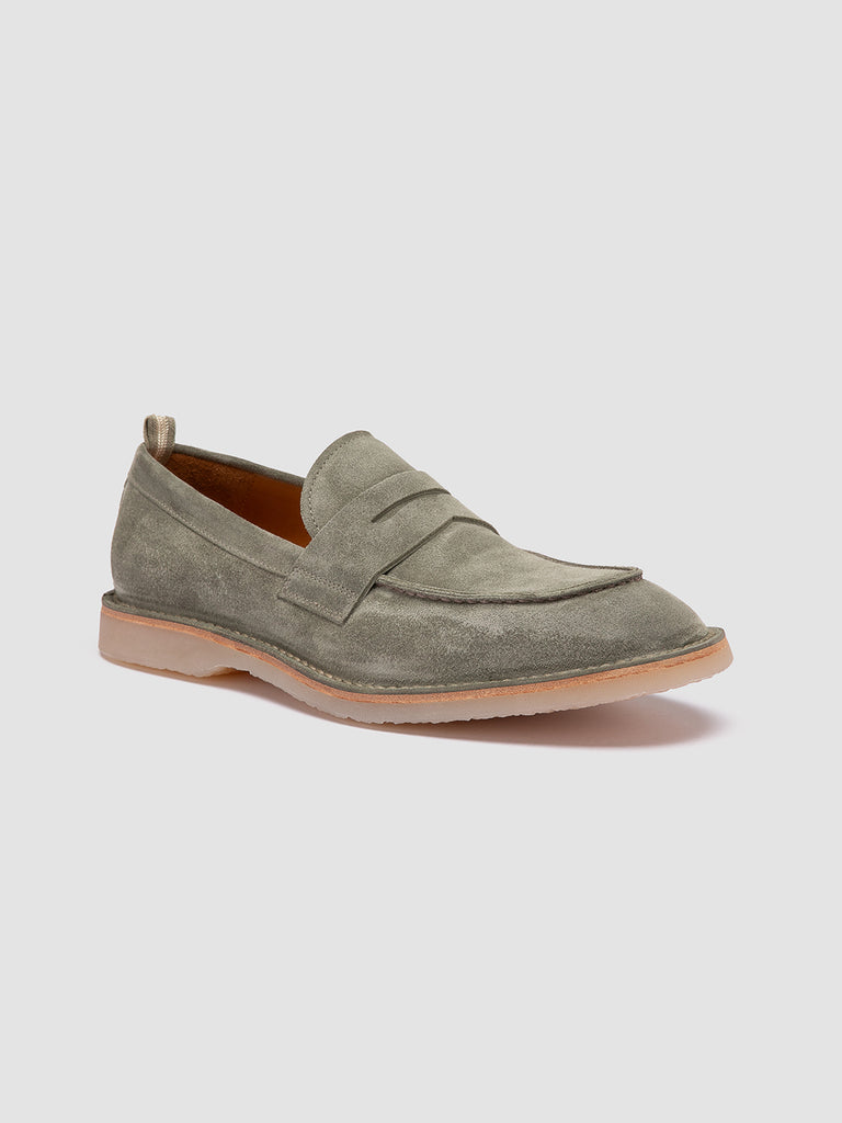 FLEXUS 002 -  Green Suede Penny Loafers