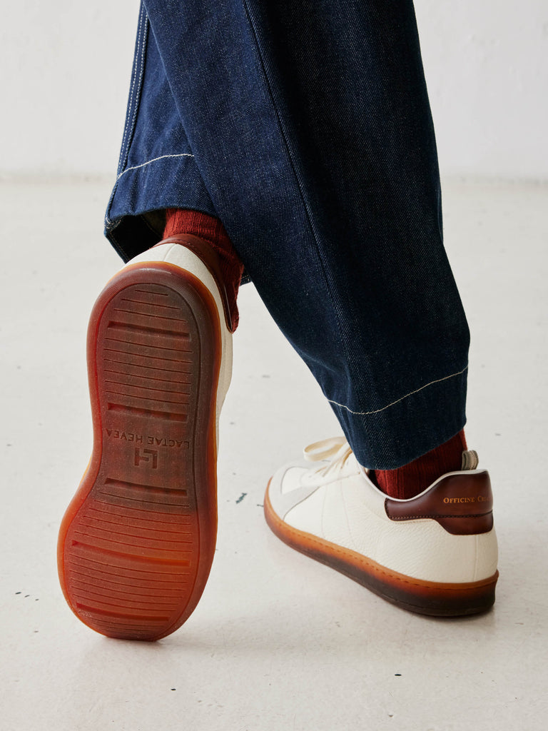 MILITIA 001 - Sneaker Basse in Pelle Bianca