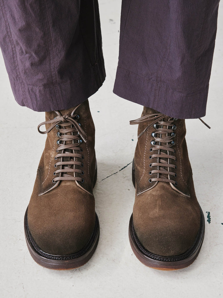 HOPKINS FLEXI 203 - Stivali Stringati in Pelle Scamosciata Tortora