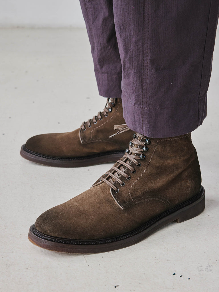 HOPKINS FLEXI 203 - Stivali Stringati in Pelle Scamosciata Tortora