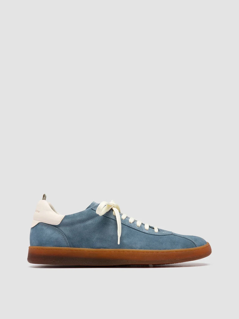 GINNASIO 001 - Sneaker in Pelle e Pelle Scamosciata Blu