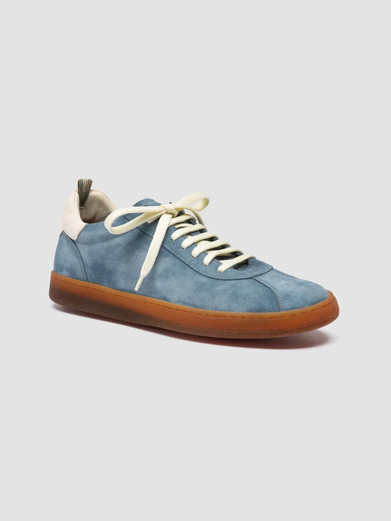GINNASIO 001 - Sneaker in Pelle e Pelle Scamosciata Blu