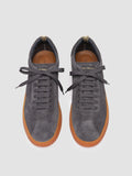 GINNASIO 001 - Sneaker Basse in Pelle Scamosciata Blu - thumb image 2,side view