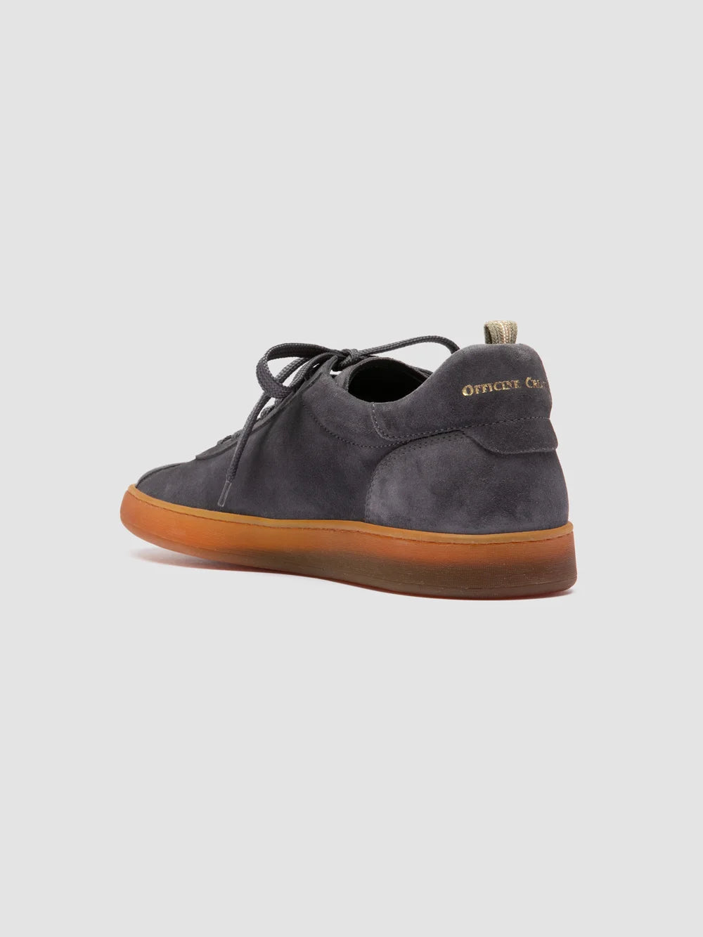 GINNASIO 001 - Sneaker Basse in Pelle Scamosciata Blu - image 4,side view
