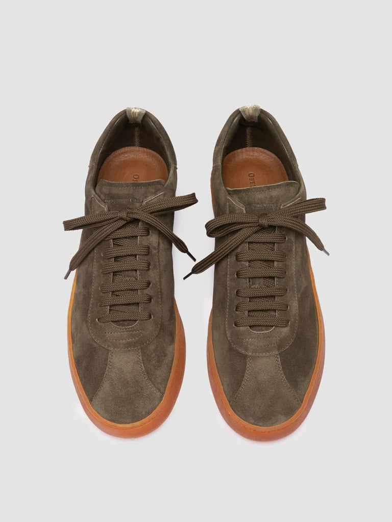 GINNASIO 001 - Sneaker in Pelle Scamosciata Verde