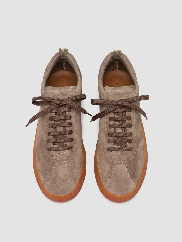 GINNASIO 001 - Sneaker in Pelle Scamosciata Color Tortora