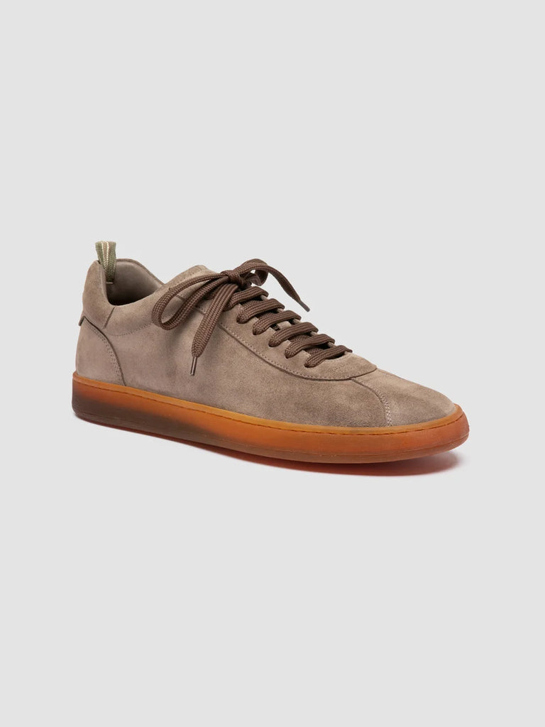 GINNASIO 001 - Sneaker in Pelle Scamosciata Color Tortora