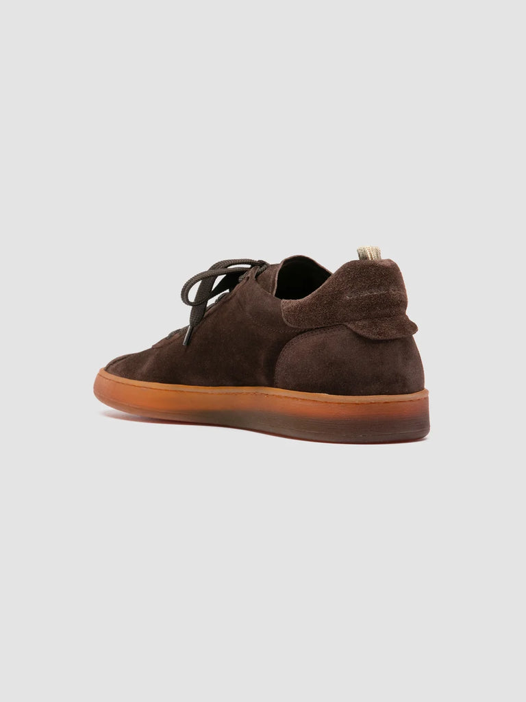 GINNASIO 001 - Sneaker Basse in Pelle Scamosciata Marrone