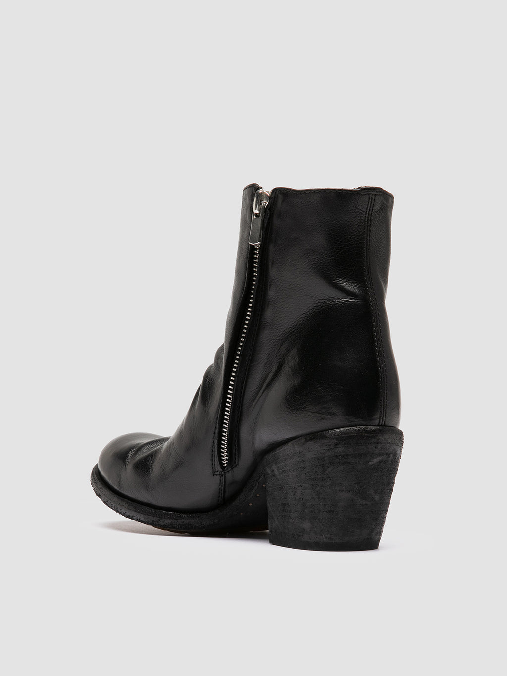 GODEAU 001 - Black Leather Zipped Boots Women Officine Creative - 4