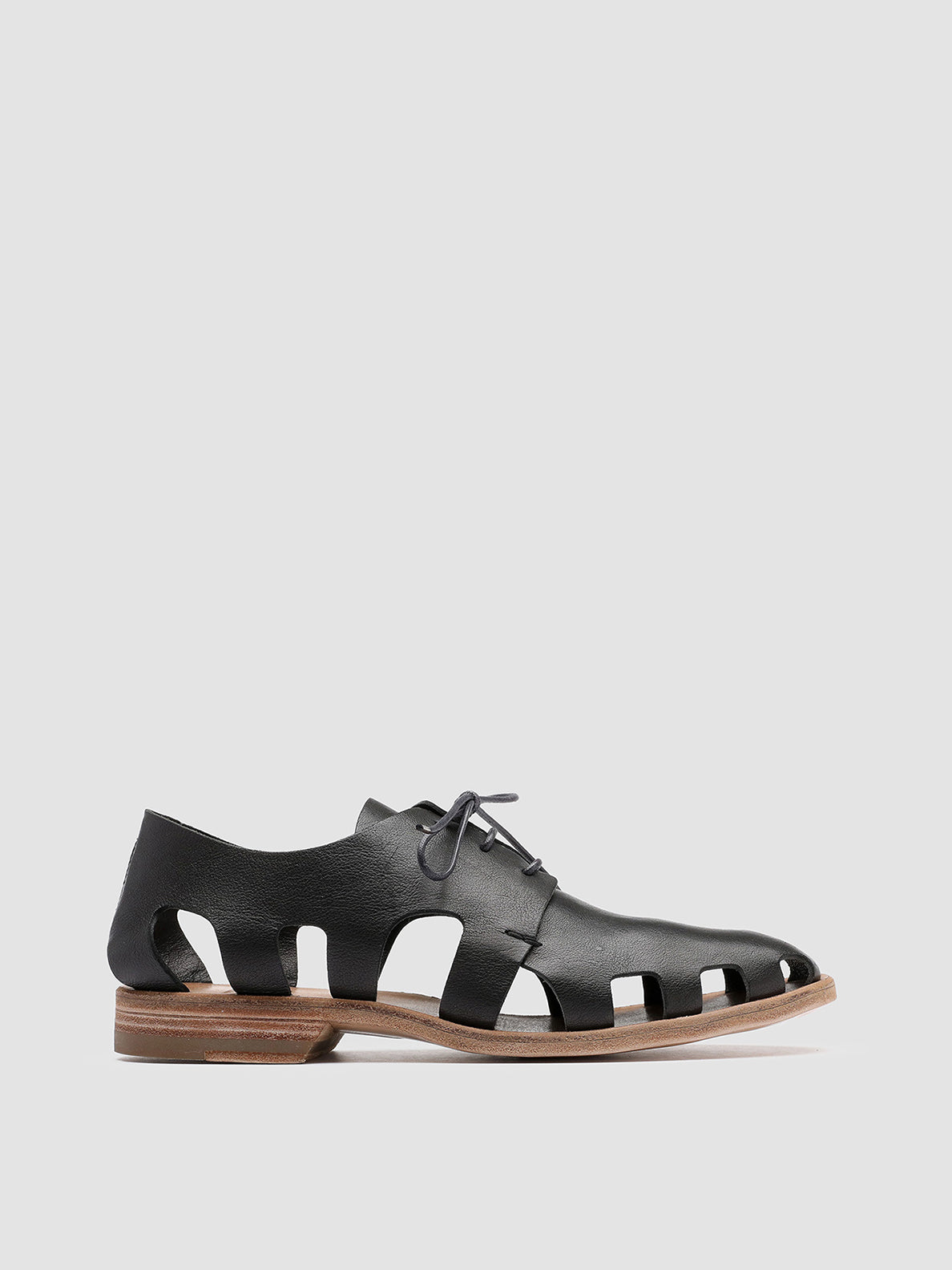 Officine Creative GRAPHITE 008 Derby in Pelle Nera