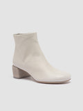 HADRY 001 - White Leather Zipped Boots