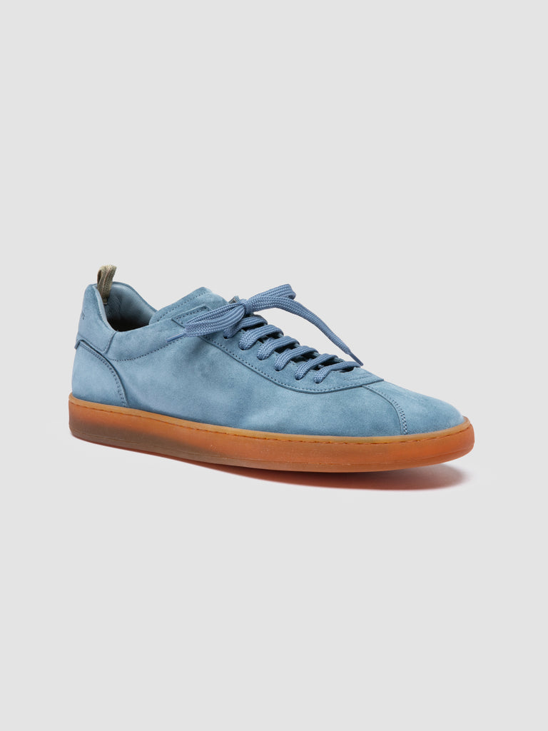 HALO 001 - Sneaker Basse in Pelle Scamosciata Blu