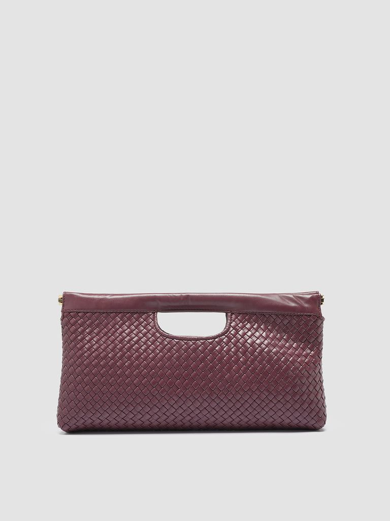 HELEN 026 Mignon - Burgundy Leather Clutch Bag