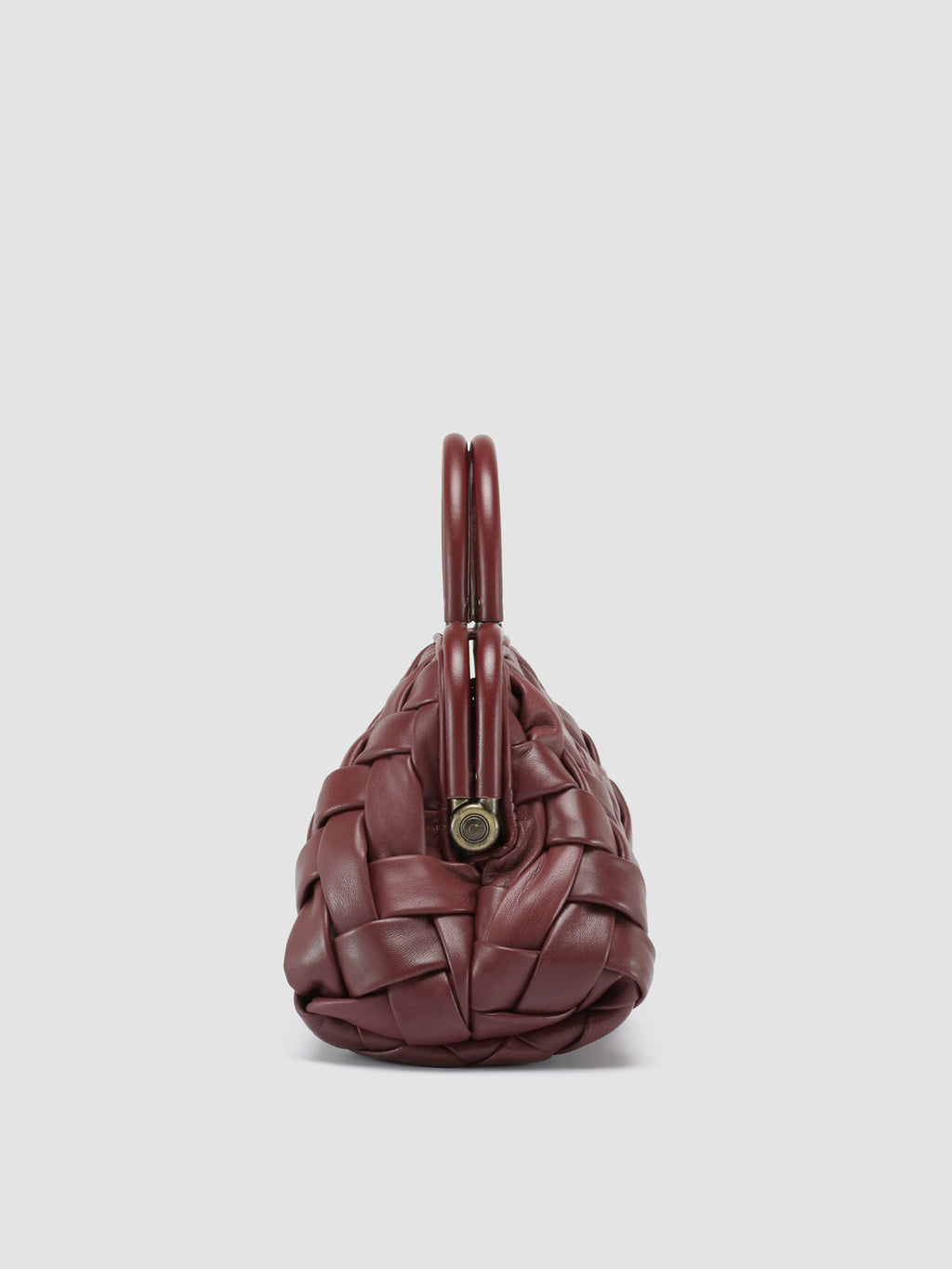 HELEN 027 - Burgundy Leather Handle Bag