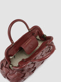 HELEN 027 - Burgundy Leather Handle Bag