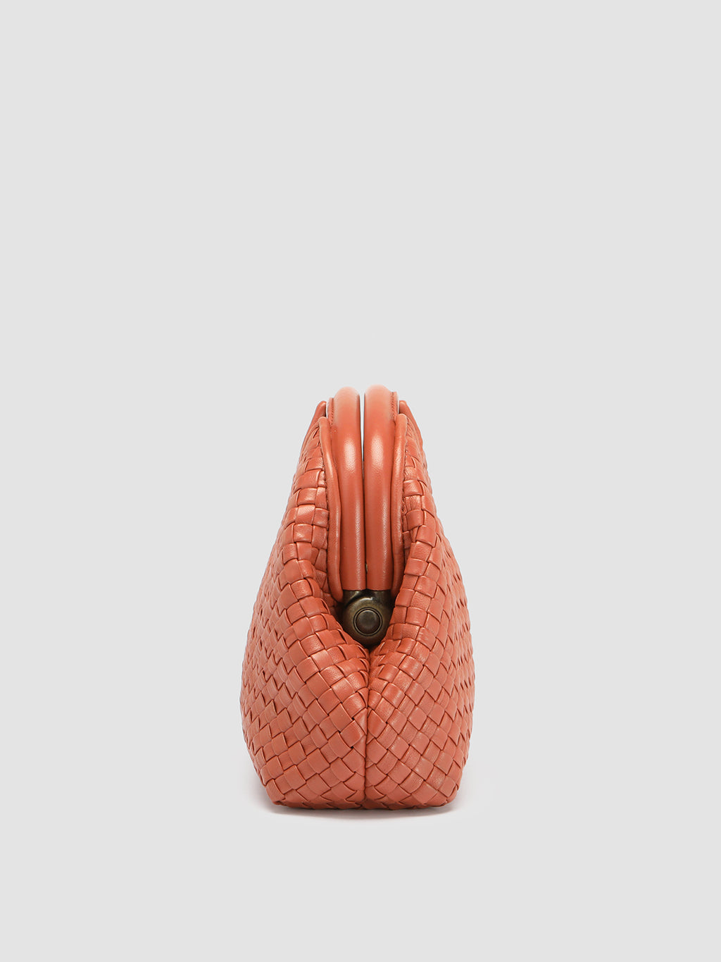 HELEN 12 - Orange Leather Clutch Bag