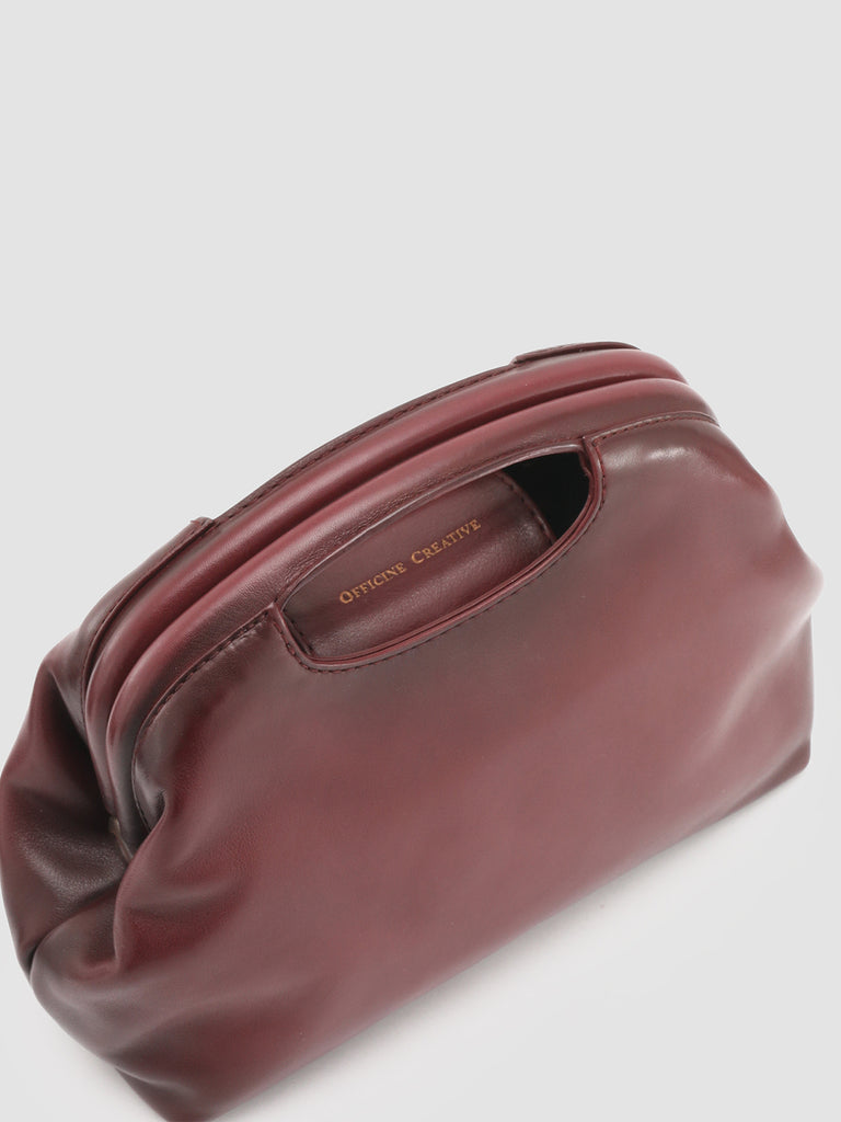 HELEN 15 - Clutch Bag in Pelle Bordeaux