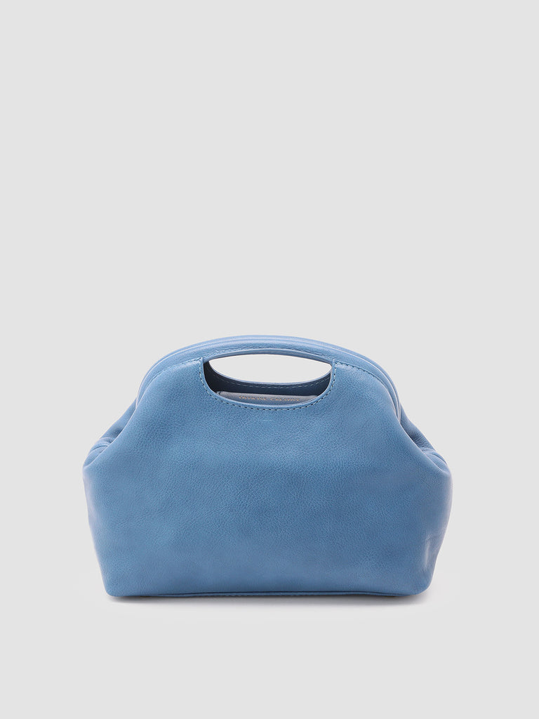 HELEN 15 - Blue Leather Clutch Bag