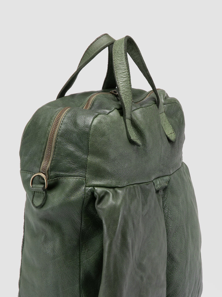 HELMET 041 - Green Leather Tote Bag
