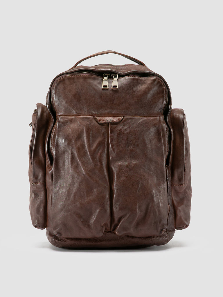 HELMET 042 - Brown Leather Backpack