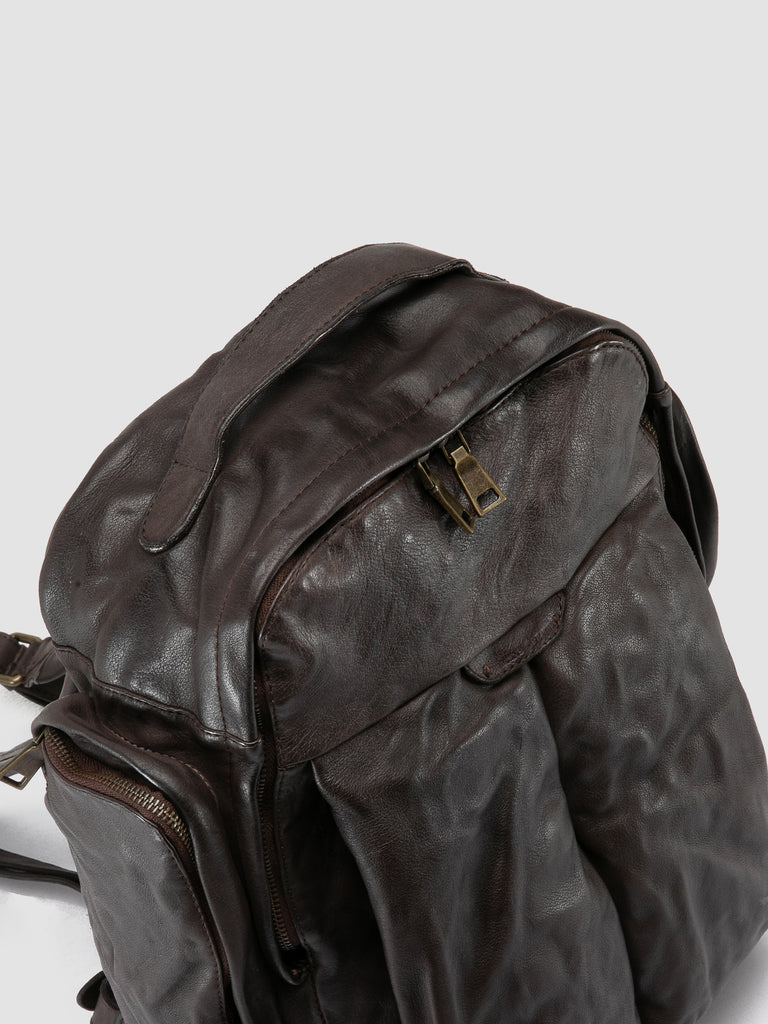 HELMET 042 - Brown Leather Backpack