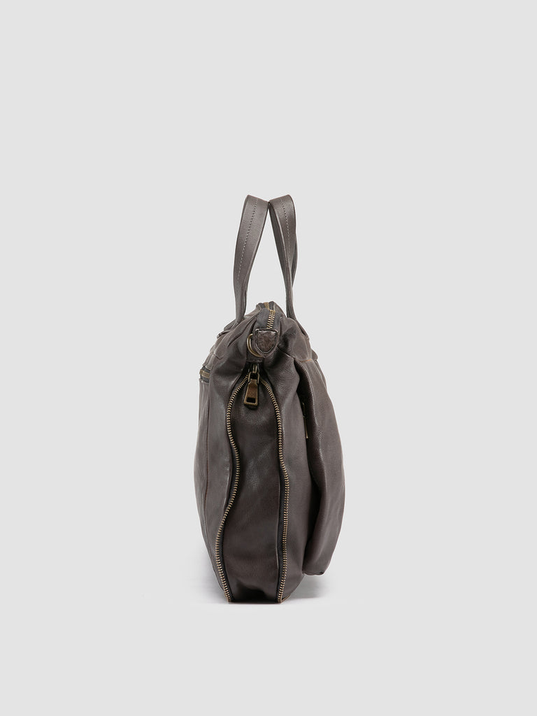 HELMET 046 - Grey Leather Briefcase
