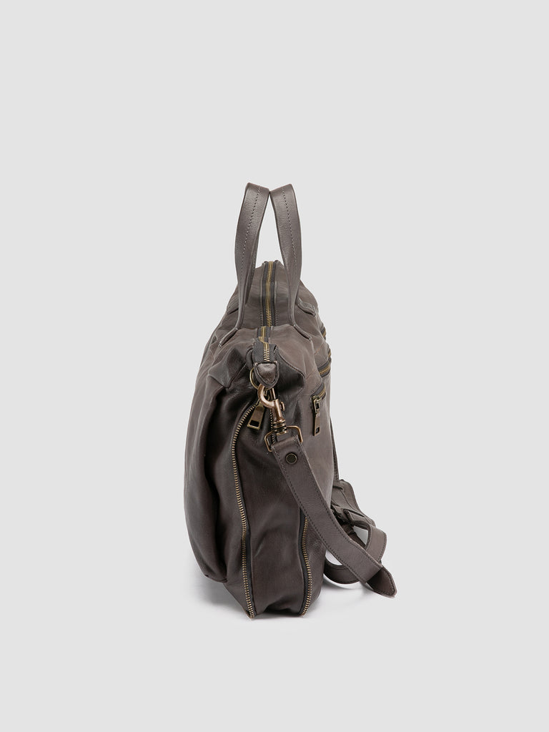 HELMET 046 - Grey Leather Briefcase
