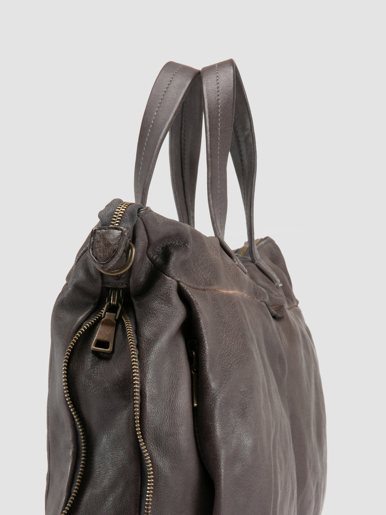 HELMET 046 - Grey Leather Briefcase