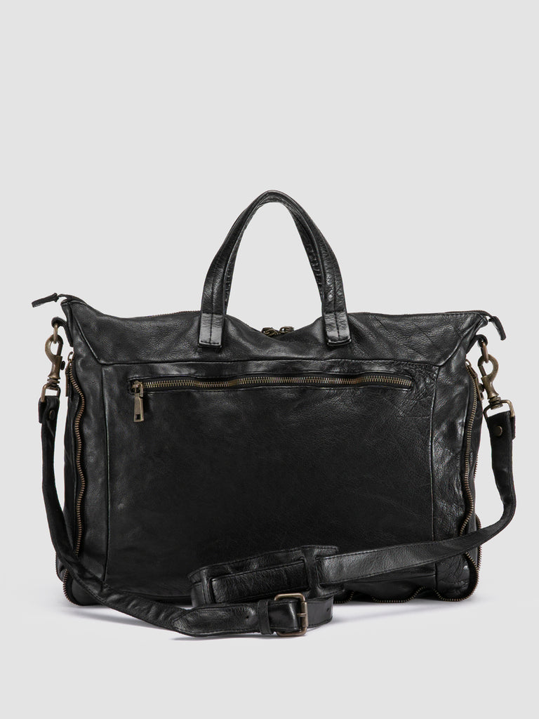 HELMET 046 - Black Leather Briefcase Officine Creative - 4