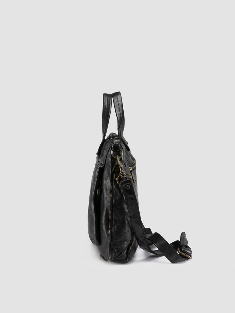 HELMET 046 - Black Leather Briefcase Officine Creative - 5