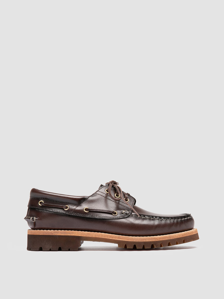 HERITAGE FLEXI 001 - Scarpe da Barca in Pelle Marrone