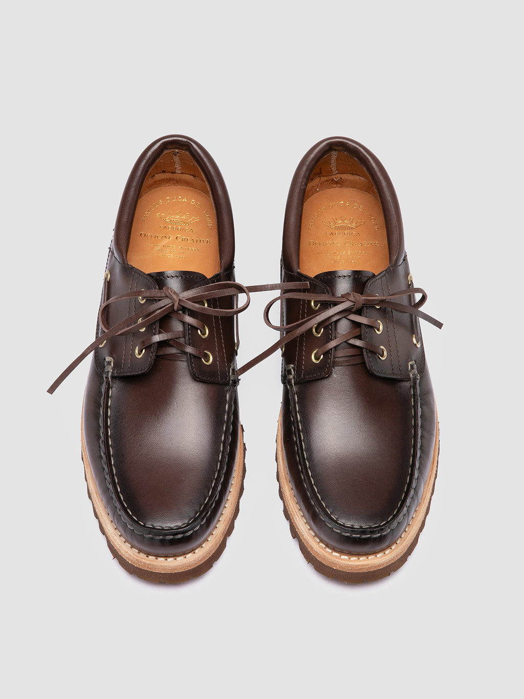 HERITAGE FLEXI 001 - Scarpe da Barca in Pelle Marrone