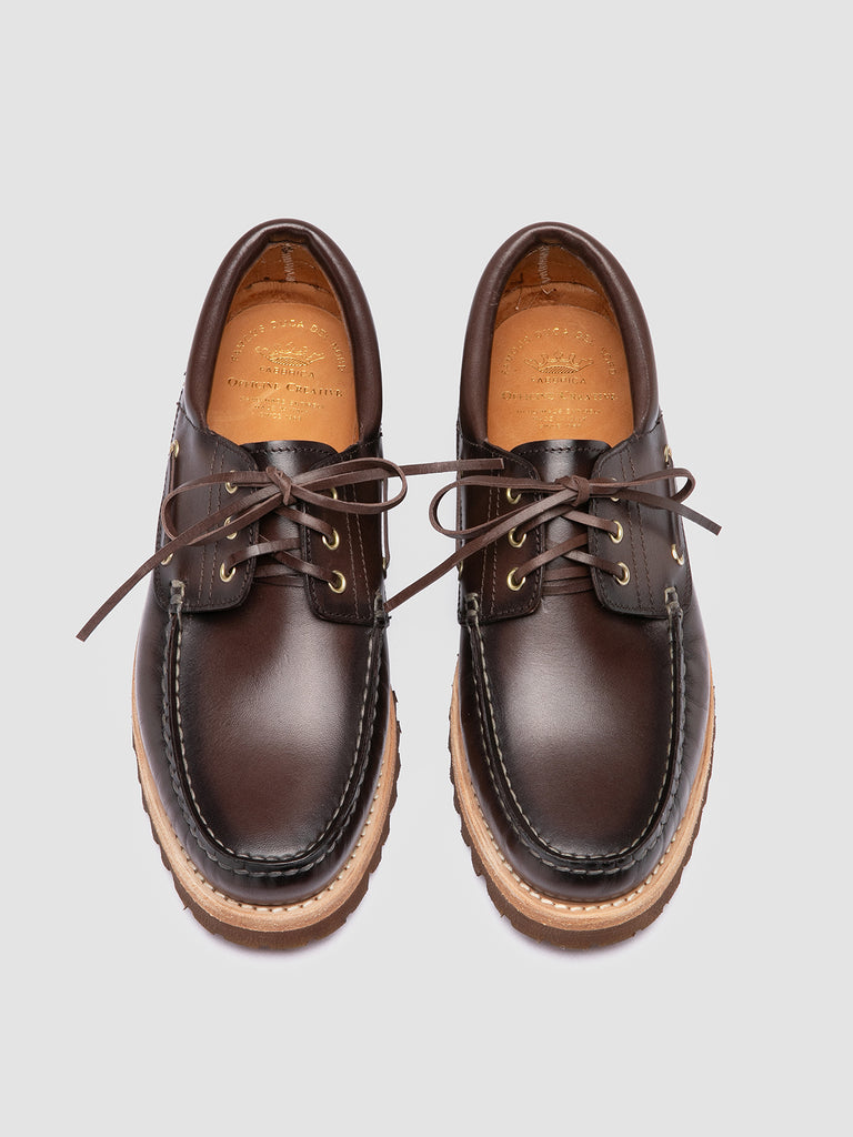 HERITAGE FLEXI 001 - Scarpe da Barca in Pelle Marrone