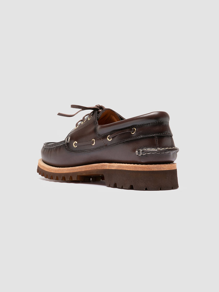 HERITAGE FLEXI 001 - Scarpe da Barca in Pelle Marrone