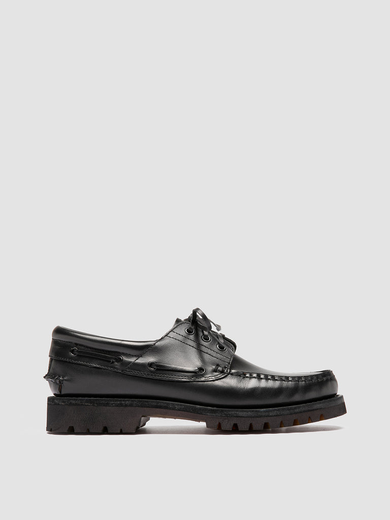 HERITAGE FLEXI 001 - Scarpe da Barca in Pelle Nera