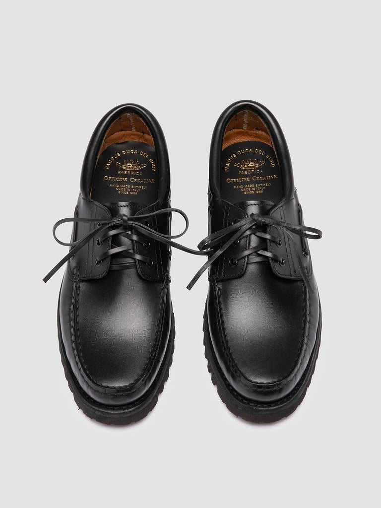 HERITAGE FLEXI 001 - Scarpe da Barca in Pelle Nera