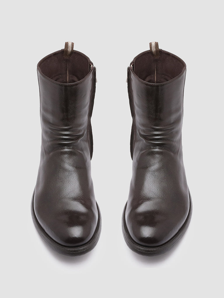 HIVE 010 - Brown Leather Zip Boots