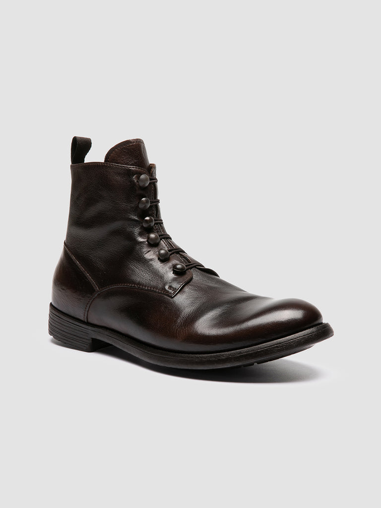 HIVE 051 - Stivali con Zip in Pelle Marrone