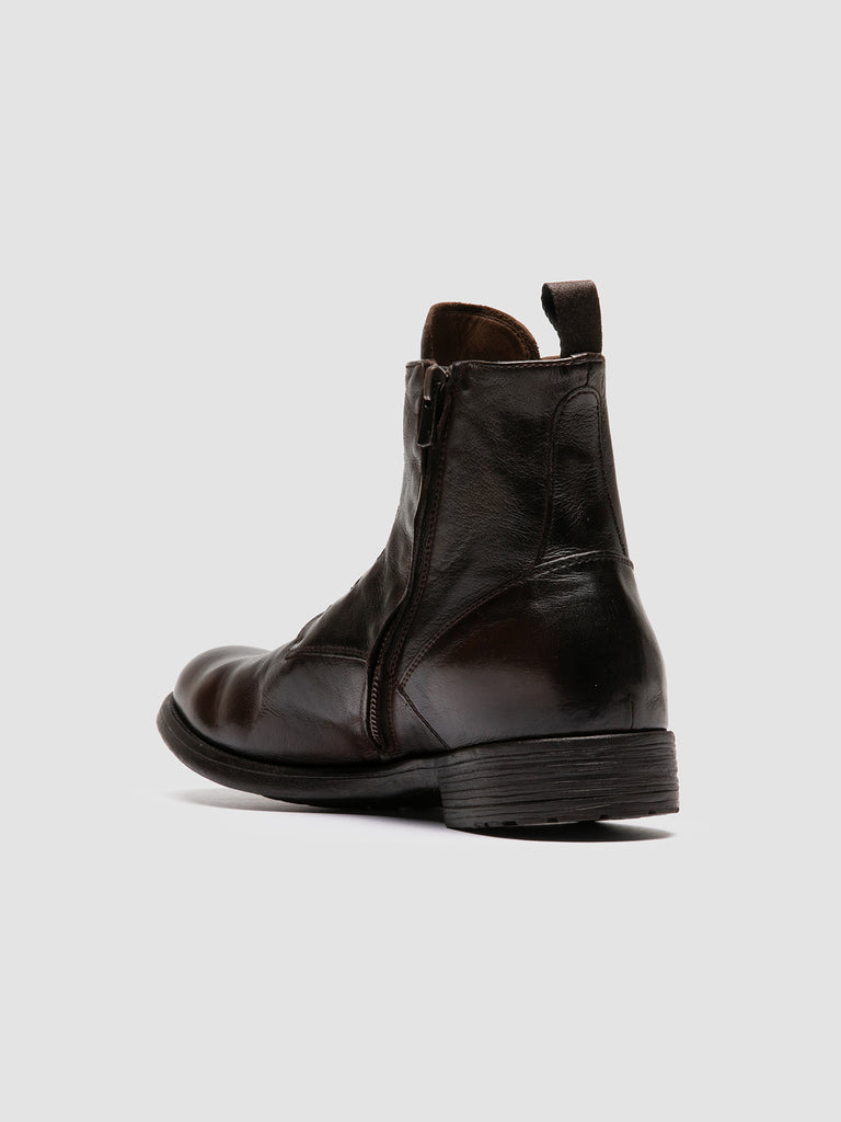 HIVE 051 - Stivali con Zip in Pelle Marrone