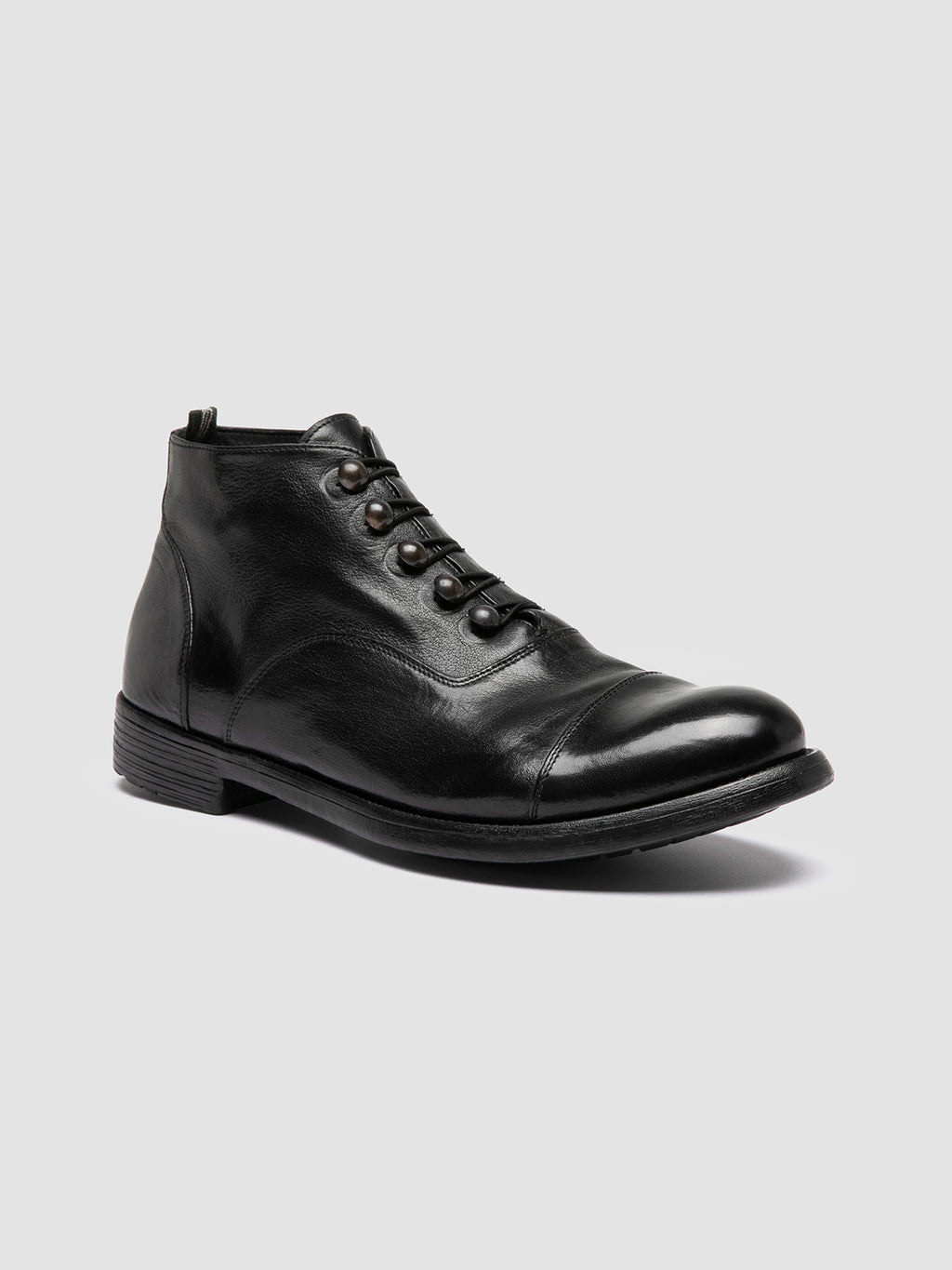 HIVE 059 - Black Leather Pull-On Boots Men Officine Creative - 3