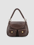 HOLES WOVEN 05 - Borsa con Manico in Pelle Bordeaux