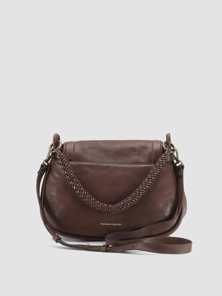 HOLES WOVEN 05 - Borsa con Manico in Pelle Bordeaux