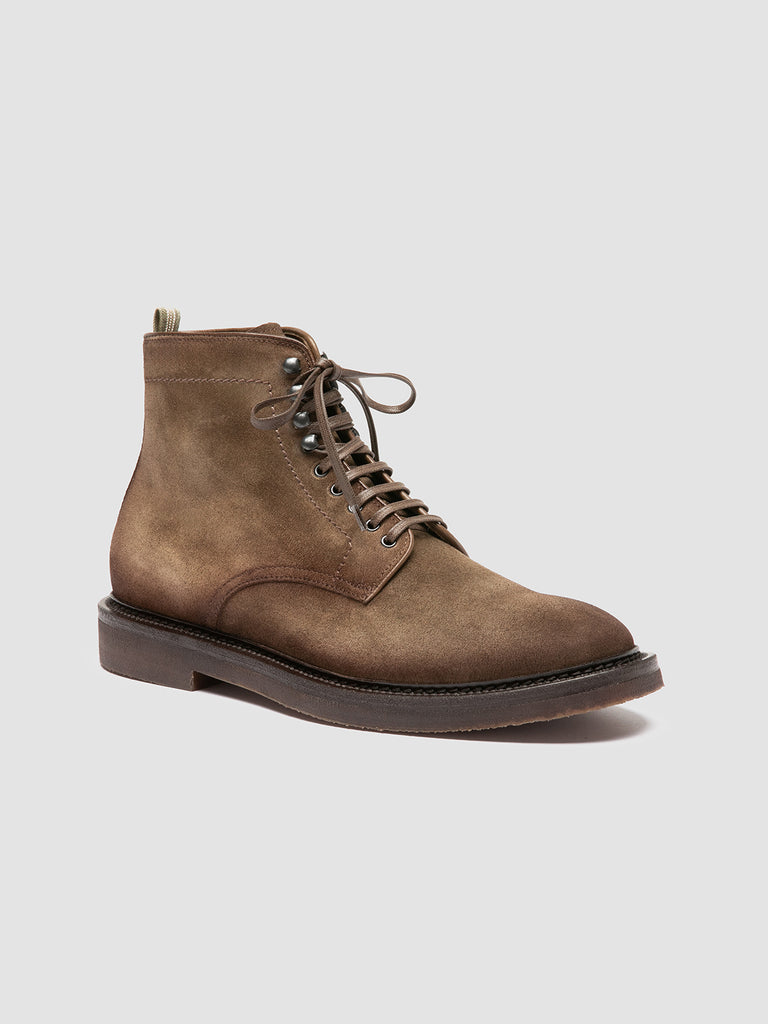 HOPKINS FLEXI 203 - Stivali Stringati in Pelle Scamosciata Tortora